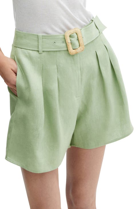 Linen Bermuda Shorts GEMMA, Linen Shorts for Woman, High Waist