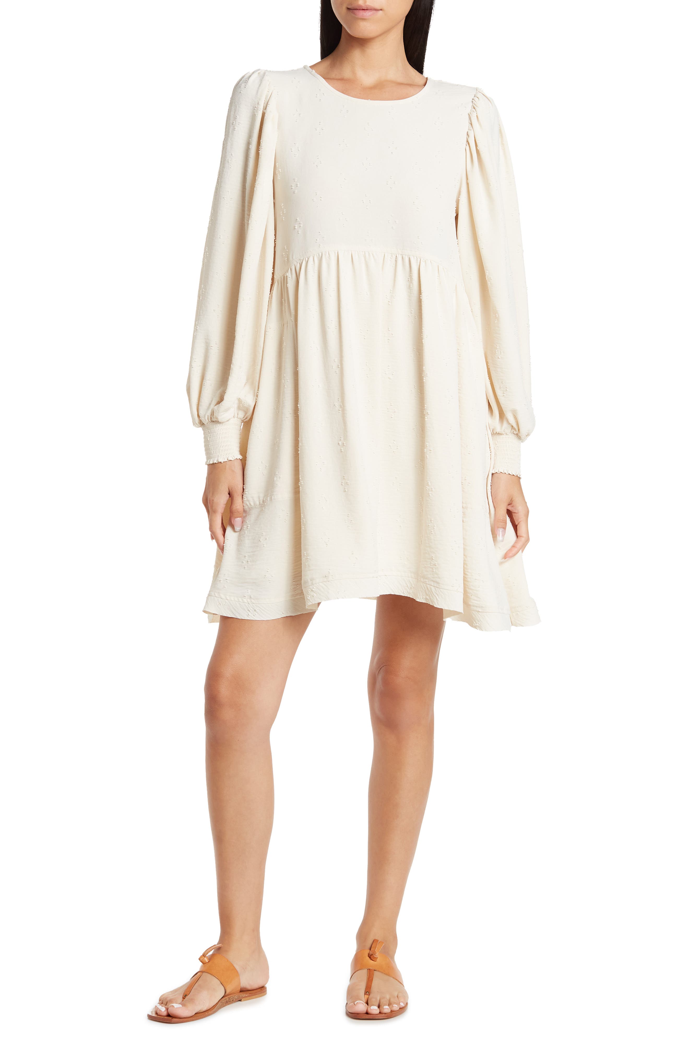 White Long Sleeve Dresses for Women 