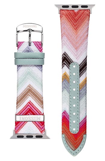 Missoni Authentic Zigzag Knit 24mm Apple Watch® Watchband In Multi