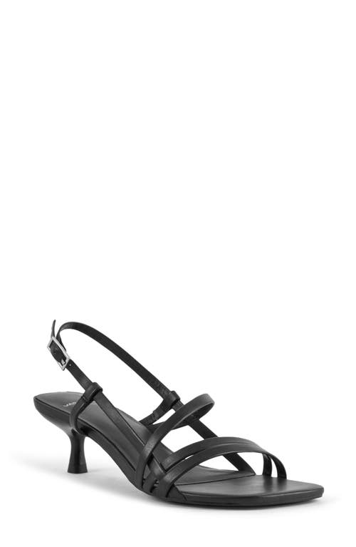 Jonna Slingback Kitten Heel Sandal in Black