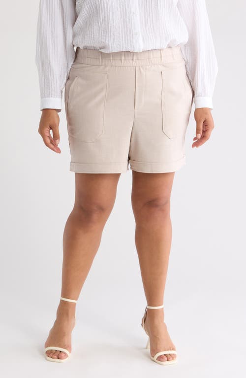 Shop Wit & Wisdom Skyrise Patch Pocket High Waist Shorts In Stone