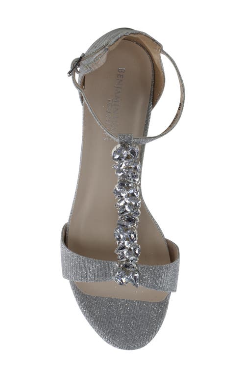 Shop Touch Ups Beatrix Embellished T-strap Wedge Sandal In Silver