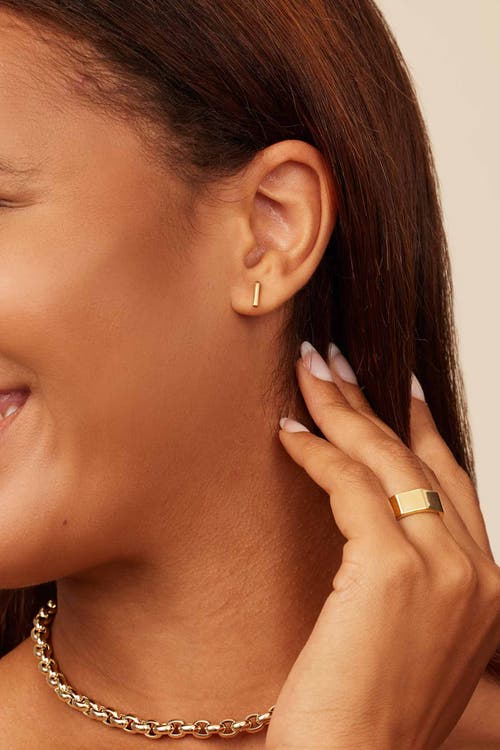 Oradina 14k Gold Bold Bolt Ring In Yellow Gold