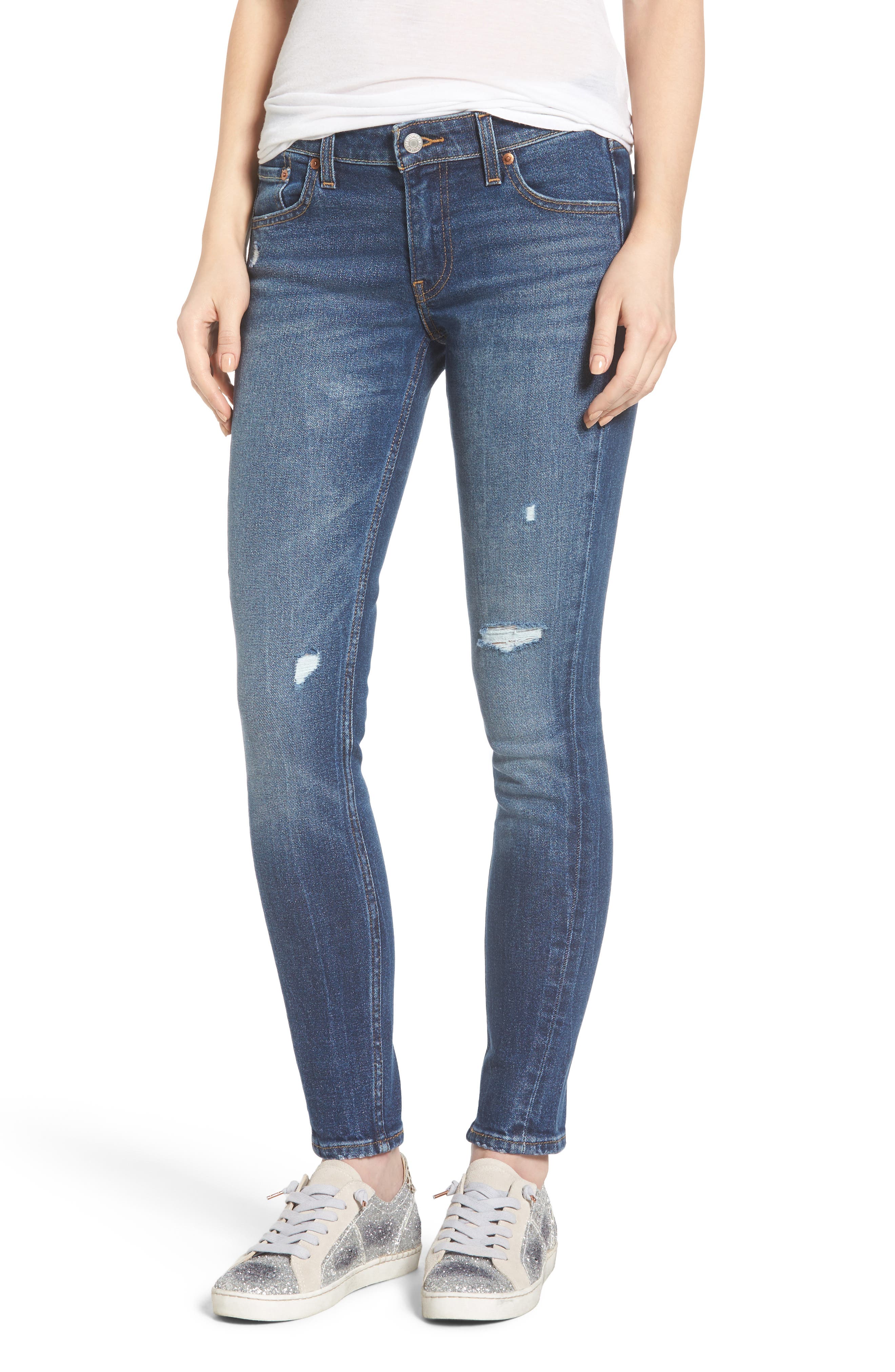 levi's 711 ripped skinny jeans