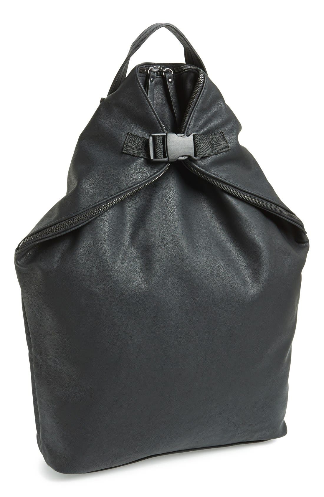 topman leather backpack