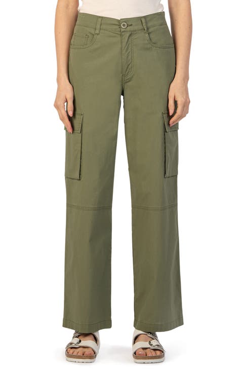 me Women's Cuffed Utility Pants - Sage Green - Size 12