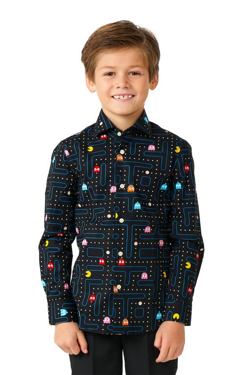 OppoSuits Kids' Pac-Man Dress Shirt Black at Nordstrom,