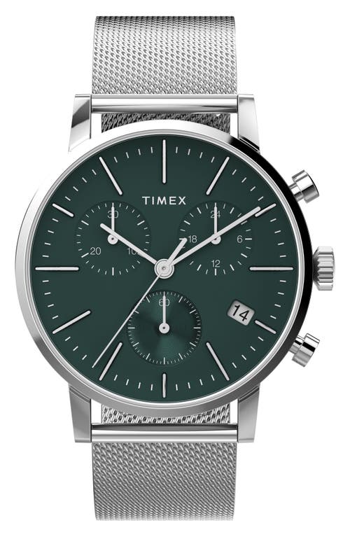 Timex Midtown Chronograph Mesh Strap Watch, 40mm in Stainless Steel at Nordstrom
