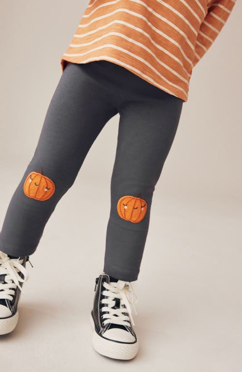 Shop Next Kids' Pumpkin Leggings In Grey