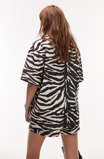 Topshop zebra top shirt dress