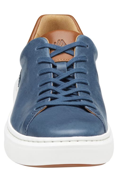 Shop Johnston & Murphy Anders Sneaker In Navy Full Grain