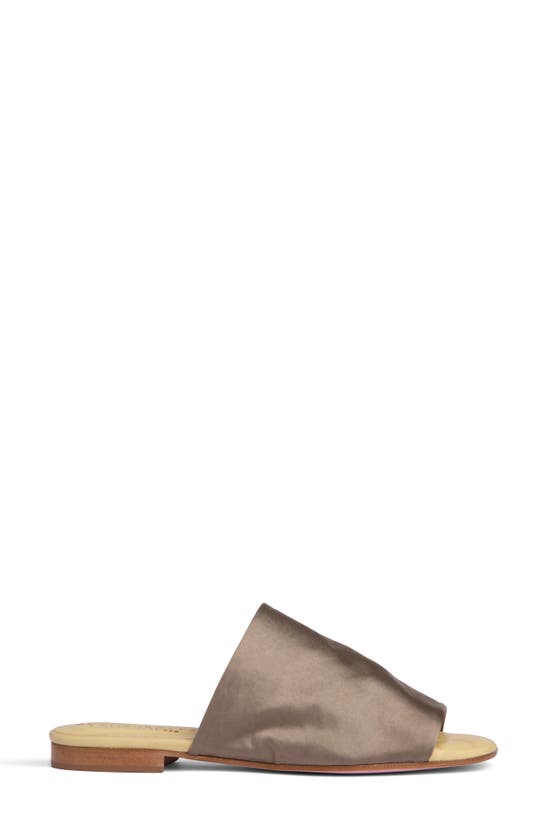 Beautiisoles April Slide Sandal In Dark Gold