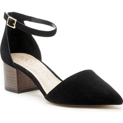 Sole Society Katarina Ankle Strap Pump- Black