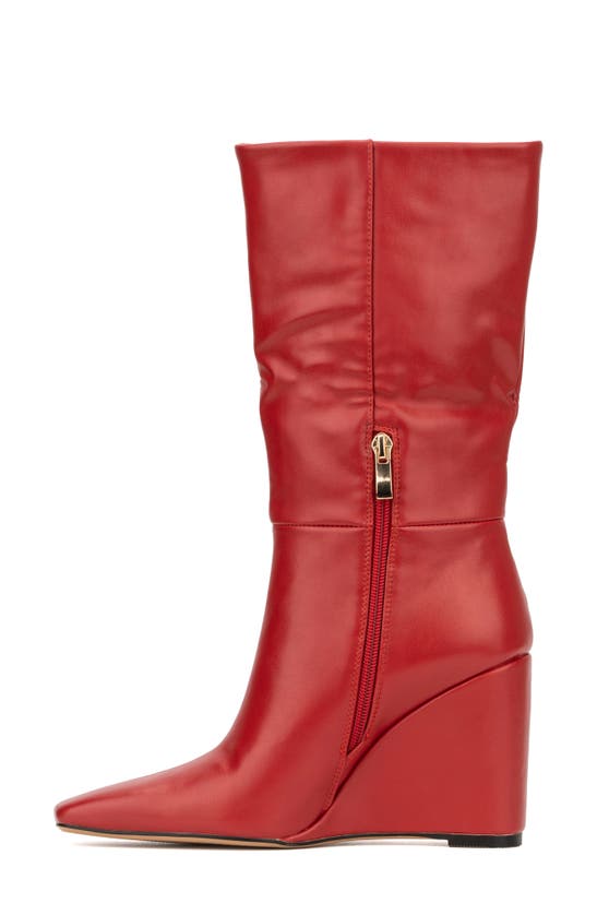 Torgeis Milan Wedge Heel Boot In Red