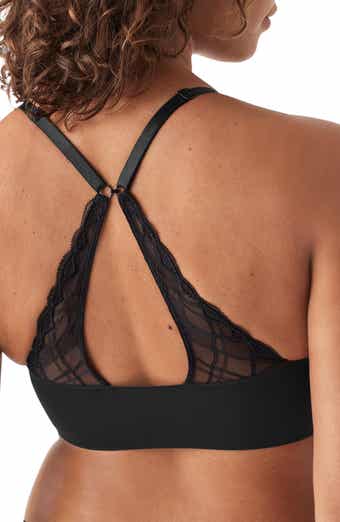 True & Co Body Boost Convertible Lace Bra Black at  Women's