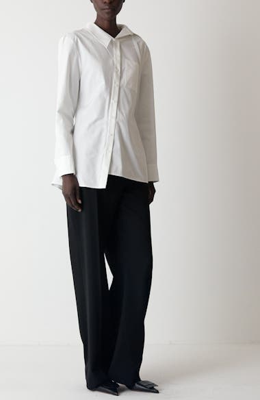 Jacquemus La Chemise Pablo Asymmetric Button-Up Shirt | Nordstrom