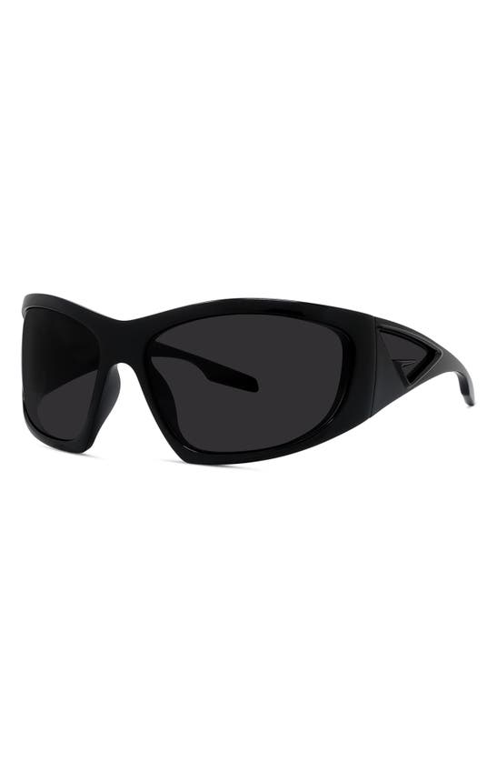 Shop Givenchy Givcut 67mm Oversize Geometric Sunglasses In Shiny Black / Smoke