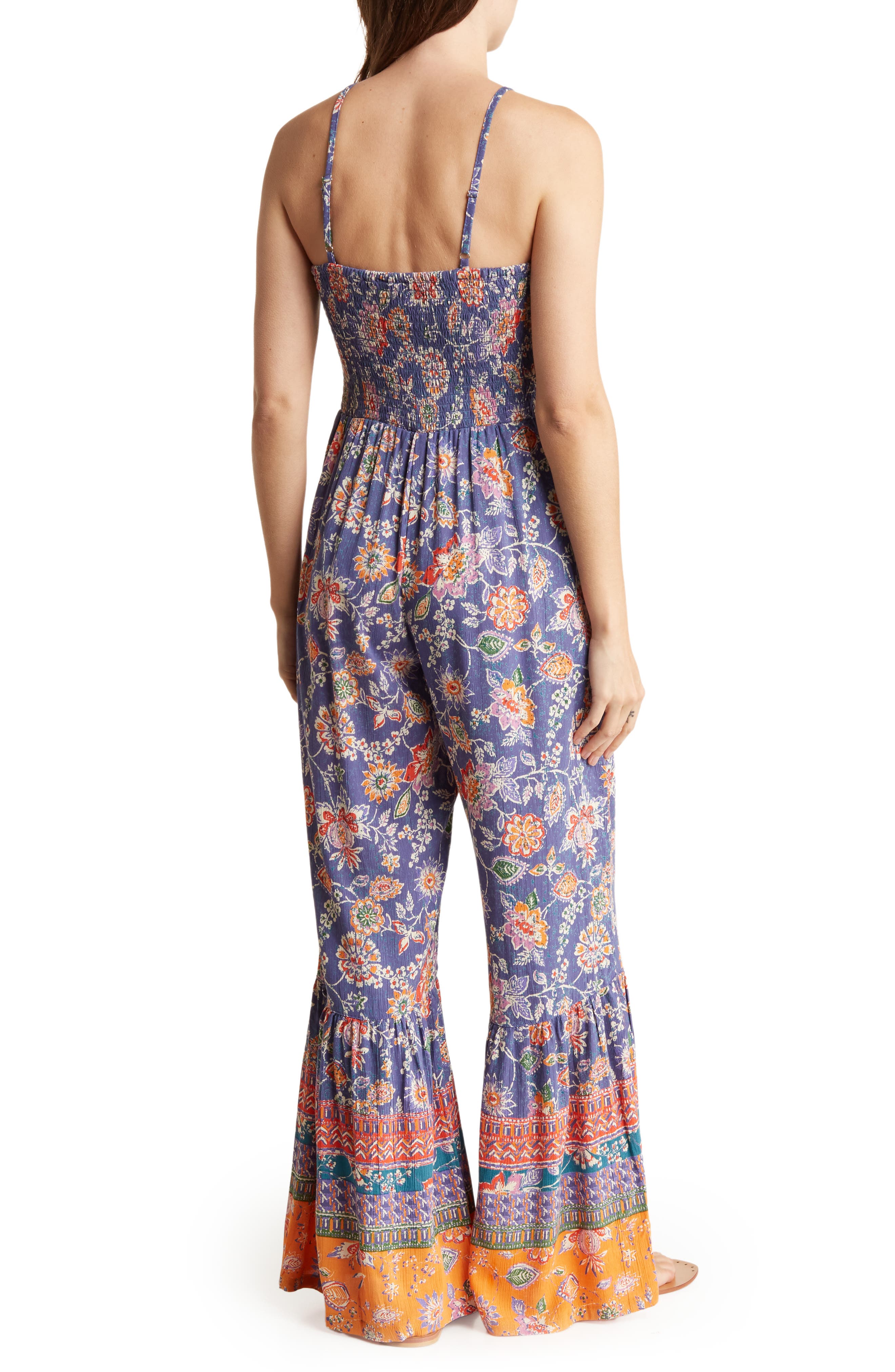 angie floral wide leg jumpsuit