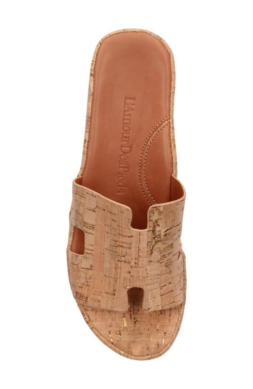 L'amour Des Pieds Catiana Platform Sandal In Natural/gold