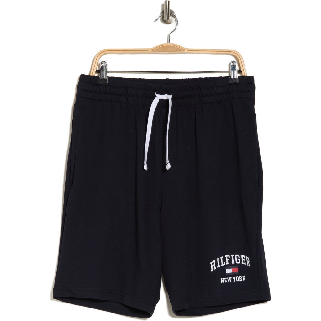 Tommy Hilfiger Drawstring Pajama Shorts In Black
