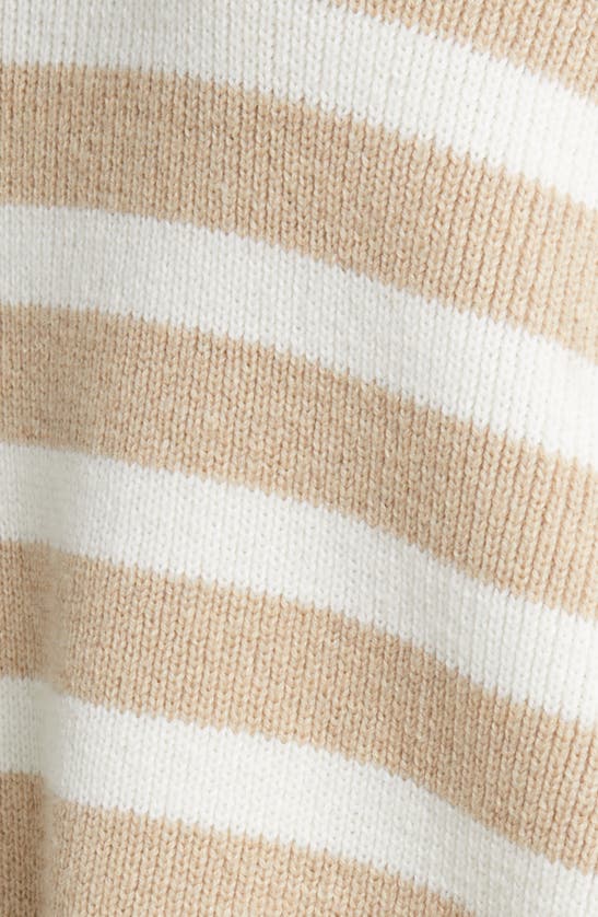 Rails Tessa Striped Zip Sweater In Sand Stripe