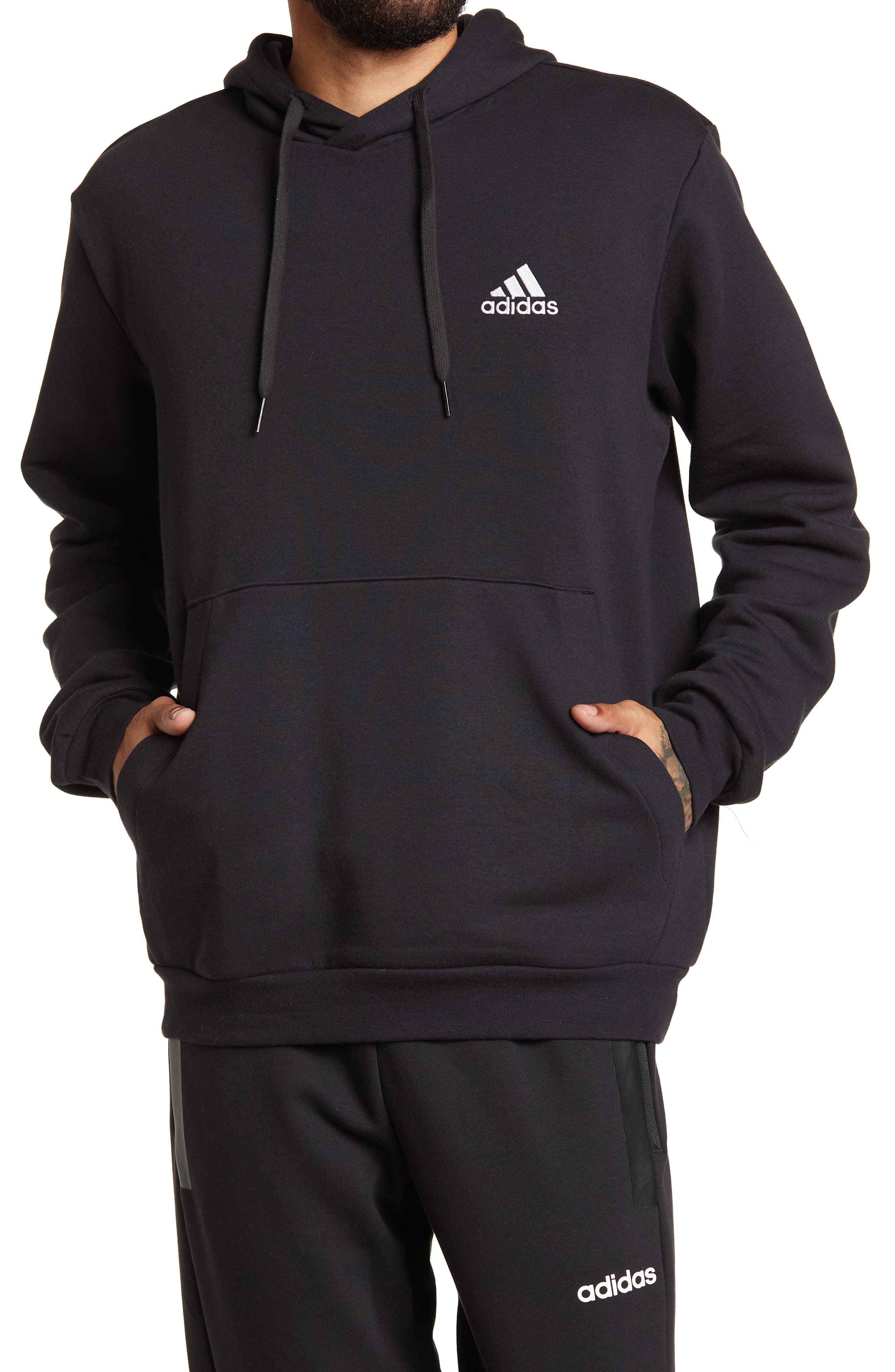 men's adidas feel cozy pullover fleece hoodie