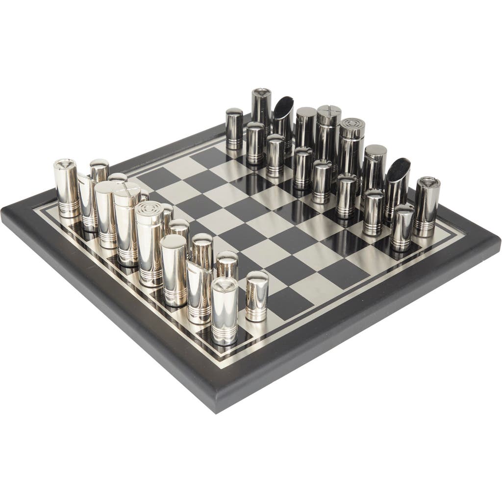 Novogratz Aluminum Chess Set In Black