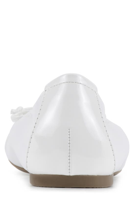 White Mountain Footwear Sunnyside Ii Ballet Flat In White/ White/ Patent
