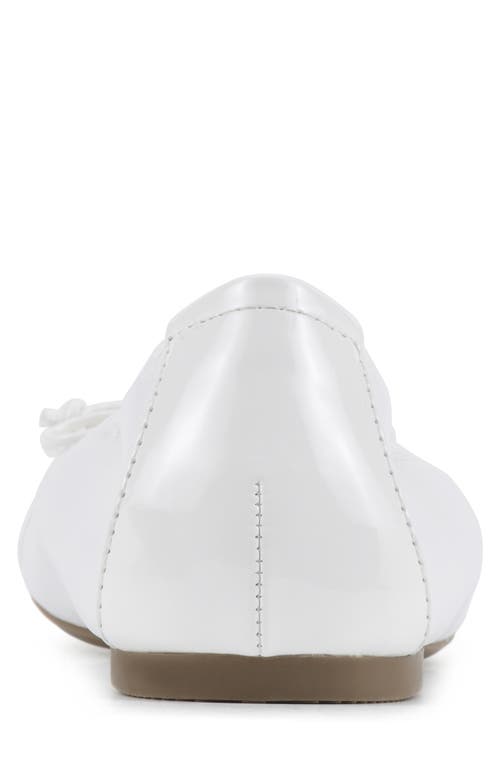 Shop White Mountain Footwear Sunnyside Ii Ballet Flat In White/white/patent