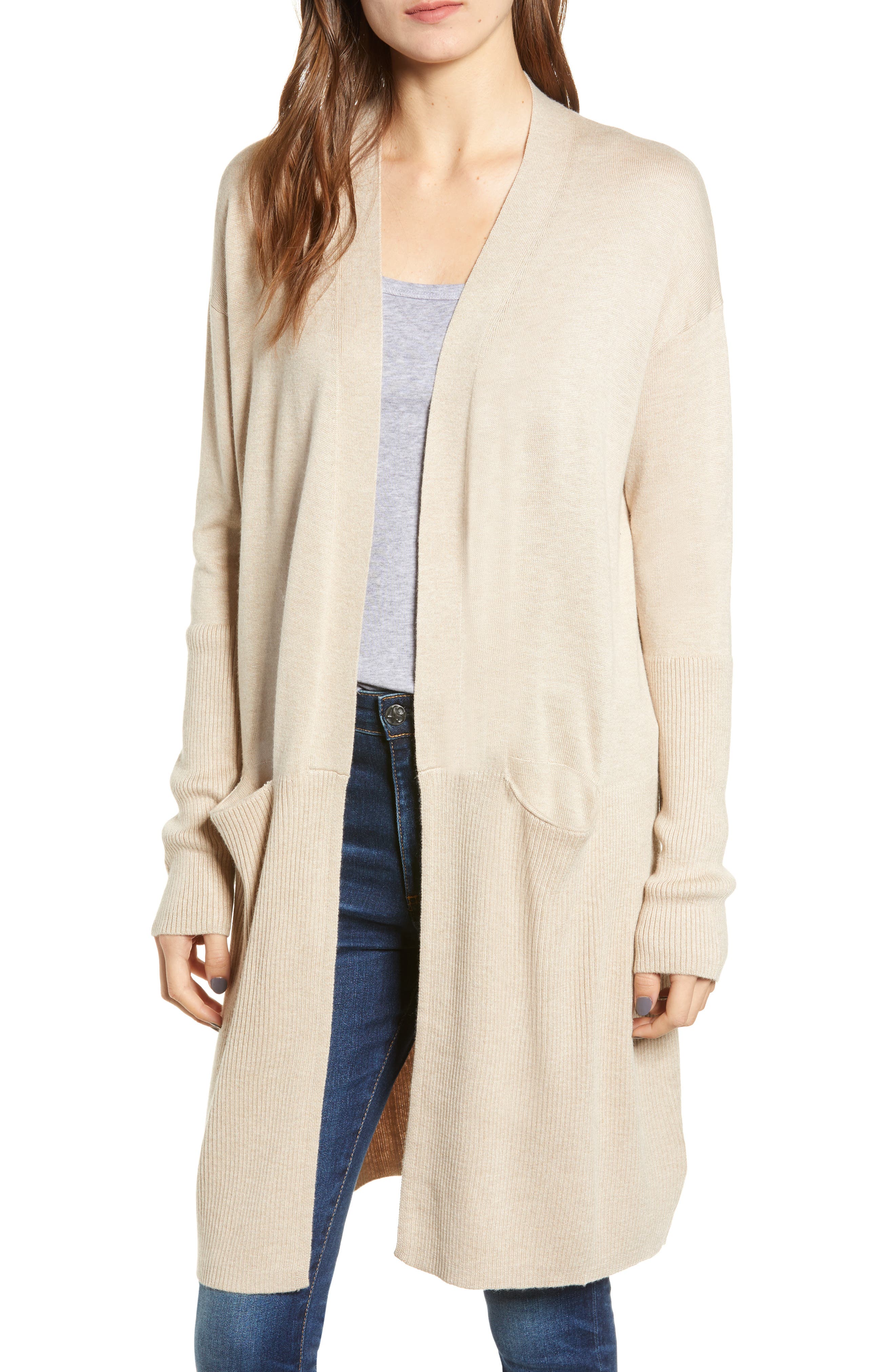 Splendid Long Cardigan, Beige