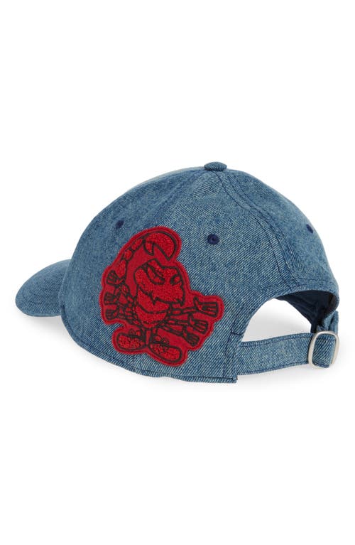 Off-white Denim Baseball Cap In Vintage Blue