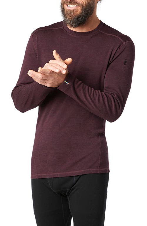 Smartwool Merino Base Layer Crewneck Top in Woodsmoke Heather