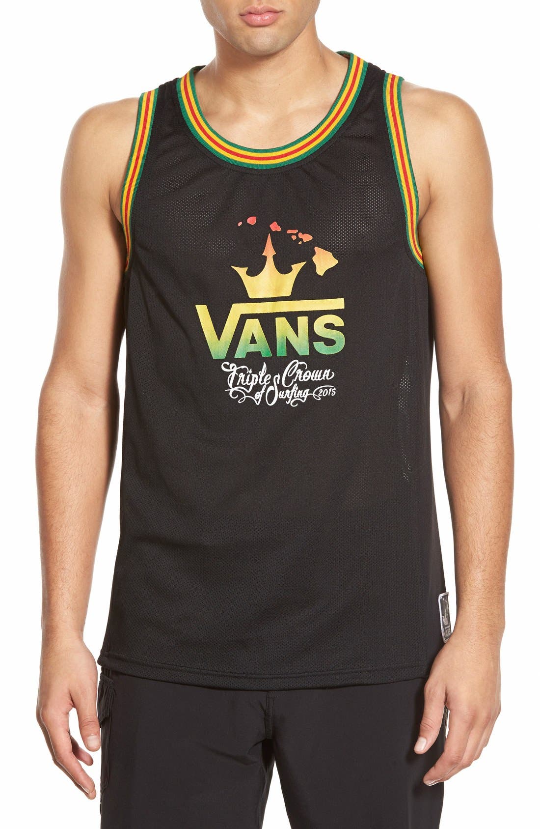 Vans 'Triple Crown of Surfing 2015' Graphic Mesh Jersey Tank Nordstrom