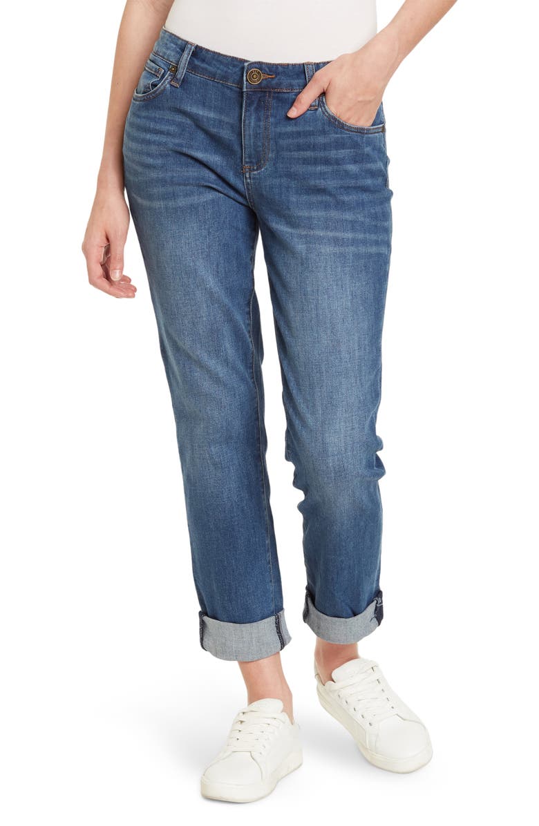 KUT from the Kloth Carrie Roll Cuff Boyfriend Straight Jeans Nordstromrack