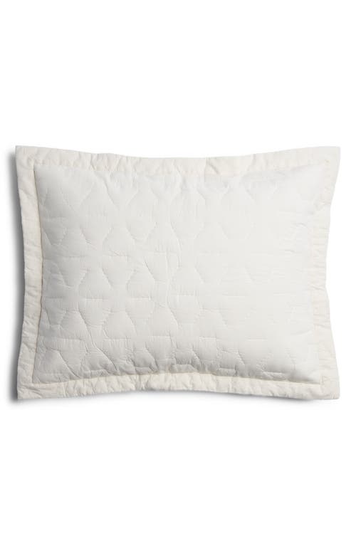 Shop Parachute Soft Stitch Set Of 2 Organic Cotton Pillow Shams In Cream