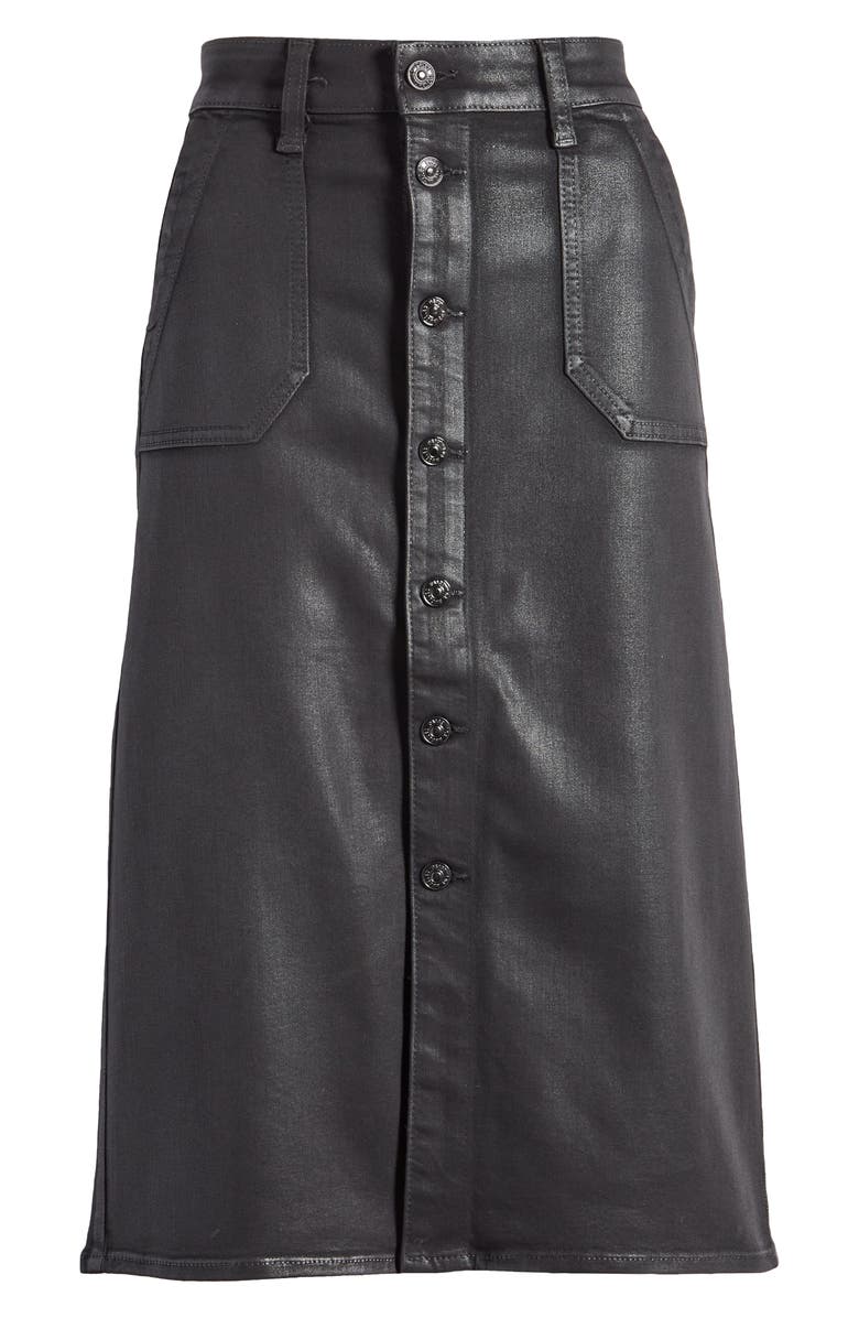 PAIGE Meadow Coated Utility Midi Skirt | Nordstrom