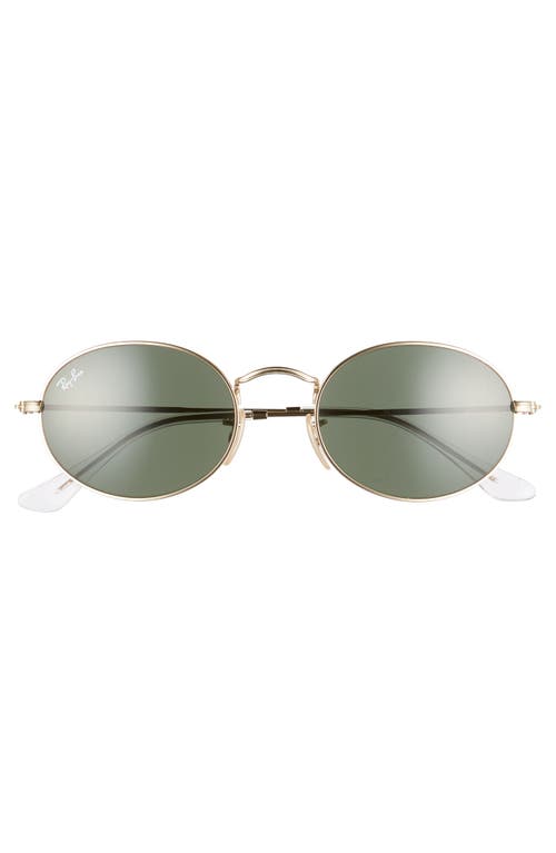 Ray Ban Ray-ban 54mm Round Sunglasses In Gold/black Solid