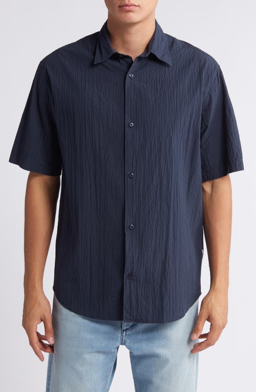 NN07 Freddy 5721 Short Sleeve Seersucker Button-Up Shirt at Nordstrom,