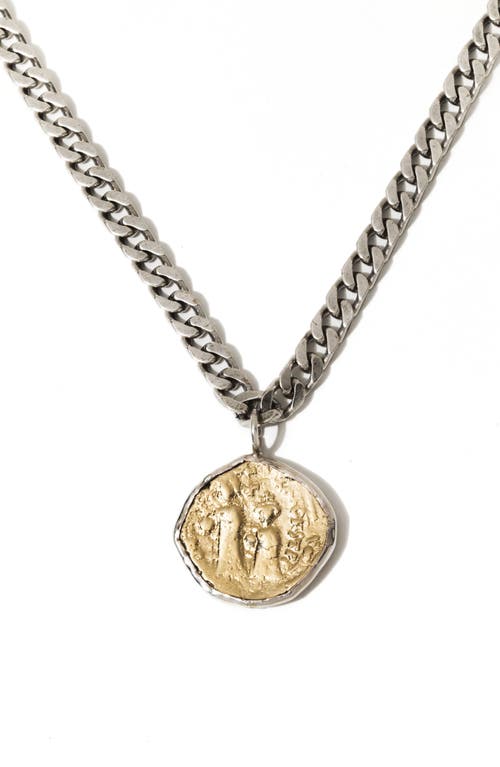 Empire Pendant Choker Necklace in Silver