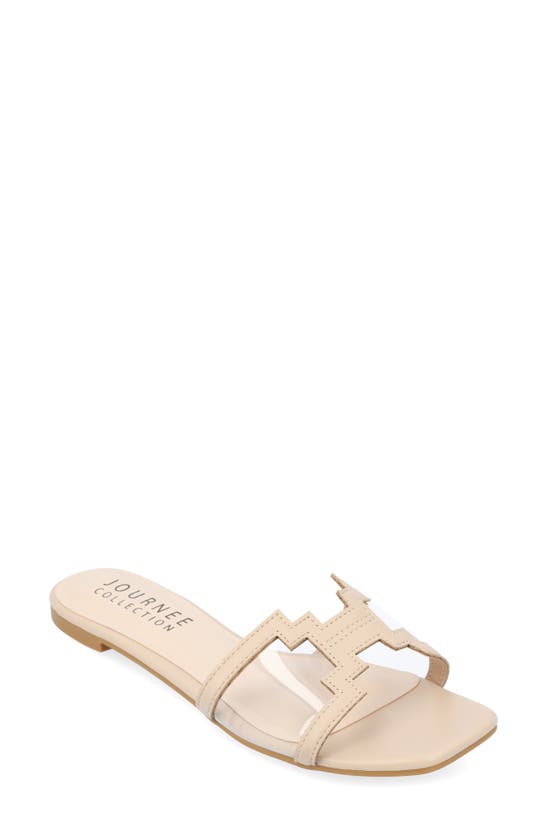 Journee Collection Jamarie Tru Comfort Slide Sandal In Nude