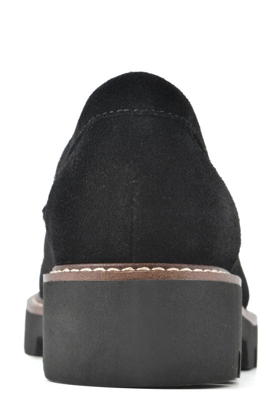 Shop White Mountain Footwear Gunner Lug Sole Platform Penny Loafer In Black