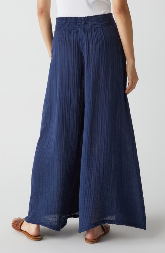 Michael Stars Simba Smocked Waist Wide Leg Pants In Nocturnal