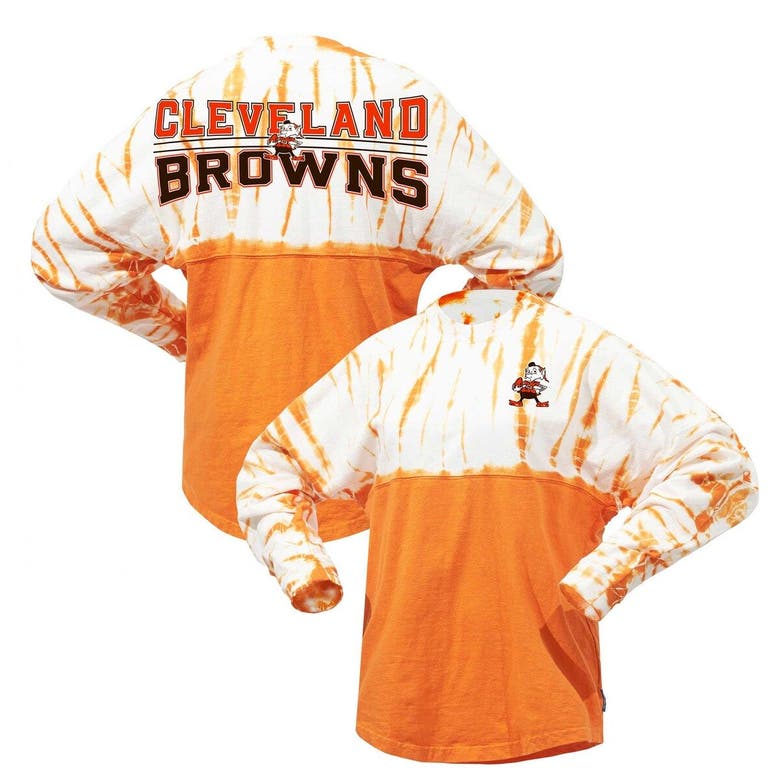 Fanatics Branded Orange Cleveland Browns Vintage Bamboo Spirit Jersey Long Sleeve T-Shirt