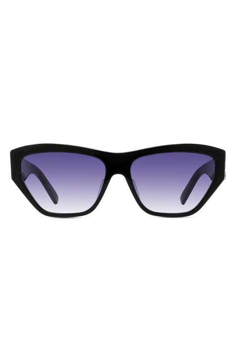 58mm Gradient Cat Eye Sunglasses