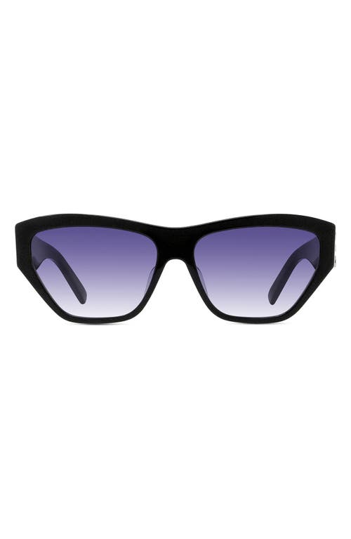 Shop Givenchy 58mm Gradient Cat Eye Sunglasses In Black/other/violet