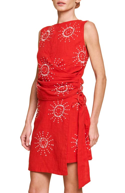 Shop Ciebon Savannah Print Sleeveless Top In Red