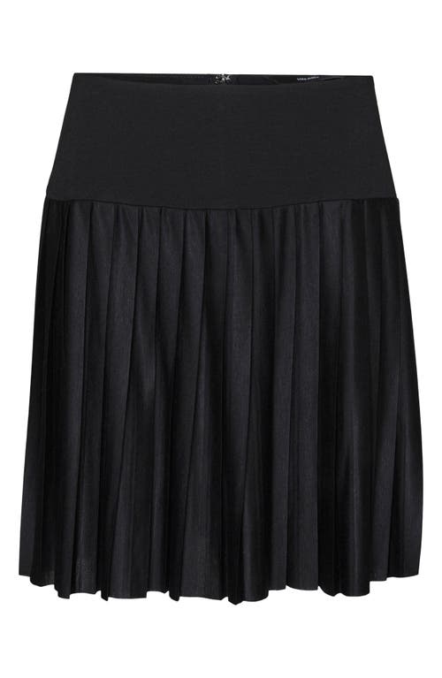 VERO MODA Bet Pleated Knit Skirt in Black