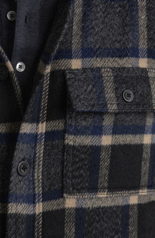 Rainforest Trailmaster Heavyweight Brushed Flannel Button-up Shirt In Grey Plaid