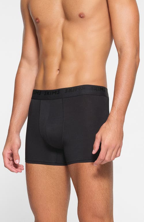 Shop Skims 3-inch Stretch Modal Boxer Briefs In Obsidian