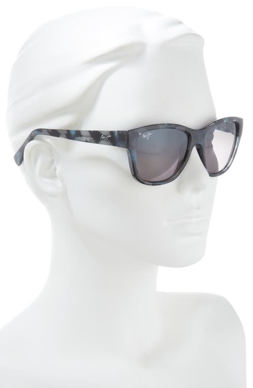 Maui Jim 53mm Core Rectangle Polarized Sunglasses In Blue Blue Grey
